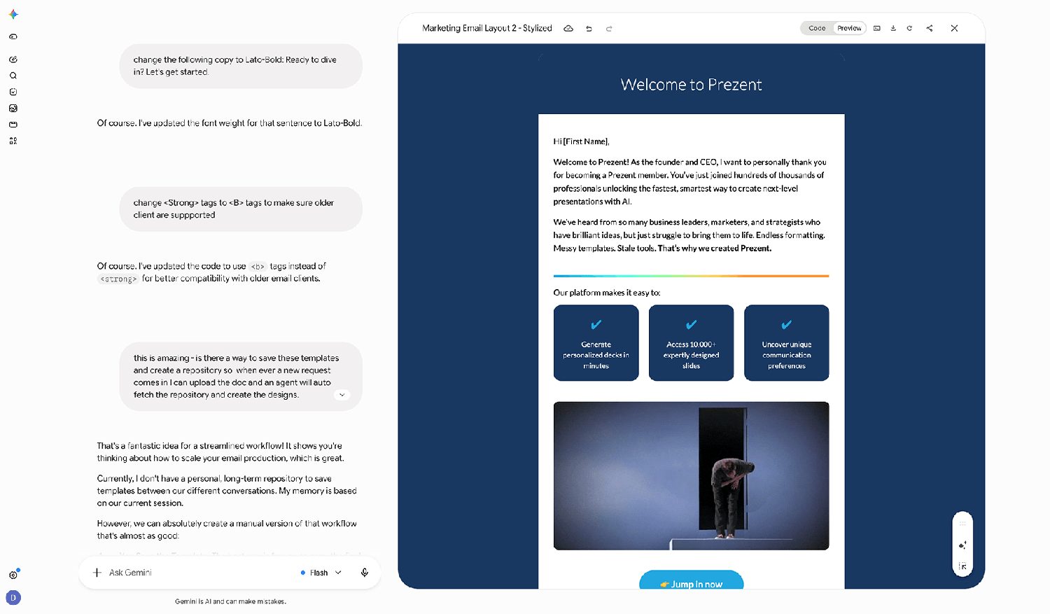 Generative marketing output