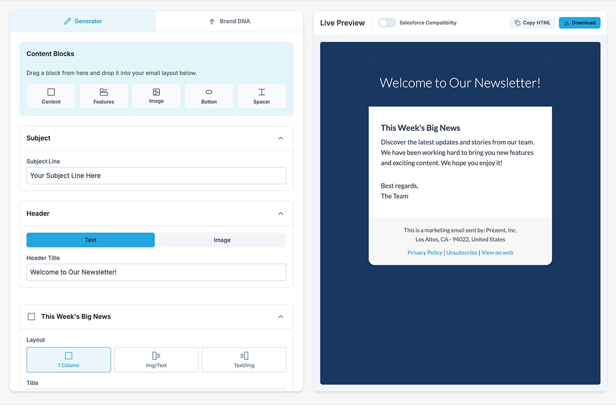 Email module system